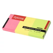 Öntapadós jegyzet OPTIMA 38x51mm neon 3x100 lap Öntapadós jegyzet OPTIMA 38x51mm neon 3x100 lap
