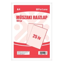 Rajzlap műszaki FORTUNA A/4 180 g 25 lapos