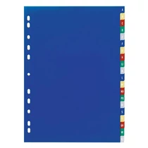 Regiszter DURABLE műanyag A/4 1-20 számos-színes