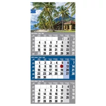 Speditőr naptár REALSYSTEM 1 tömbös 3 havi kék Sziget 2026.