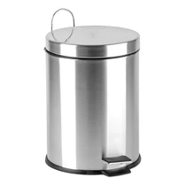 Szemetes pedálos kivehető műanyag vödörrel fém 3l