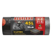 Szemeteszsák ALUFIX 45L 28 mikronos aluflexy fekete 10 darabos