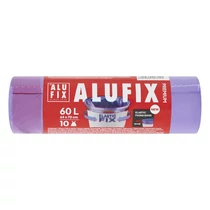 Szemeteszsák ALUFIX 60L Prémium Elastic FIX zárószalaggal Lila 10 darabos