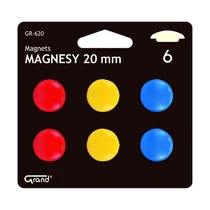 Táblamágnes GRAND 20mm 6 darabos vegyes színű