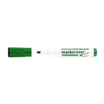 Táblamarker ICO Markeraser mágneses kupakkal törlővel zöld 1-3mm