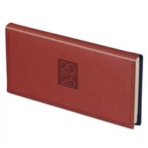 Zsebnaptár TOPTIMER Classic C030 fekvő sárga lapos bordó 2026.