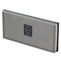 Zsebnaptár TOPTIMER Classic C030 fekvő sárga lapos szürke 2026.