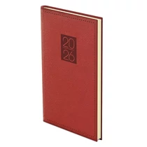 Zsebnaptár TOPTIMER Classic C035 álló sárga lapos bordó 2026.