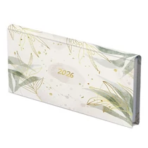 Zsebnaptár TOPTIMER Joy J030 heti fekvő fehér lapos Levelek Metalizált arany 2026.