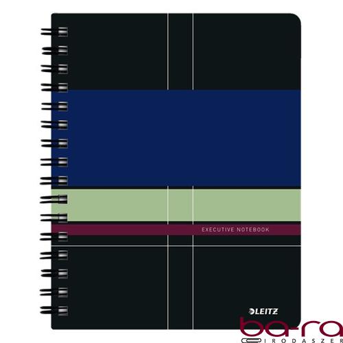 Spirálfüzet LEITZ Executive A/5 PP 80 lapos kockás