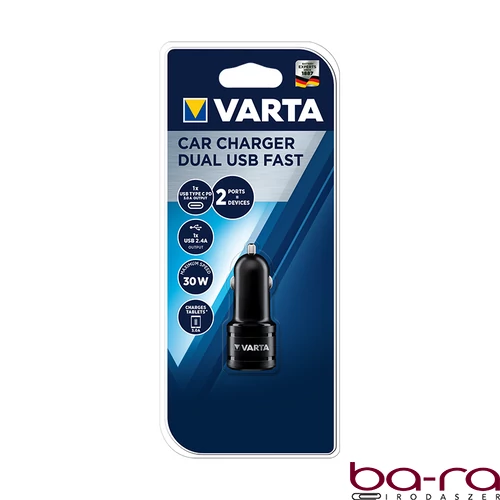 Adapter autós VARTA Car Charger Dual USB -A/USB-C 12V