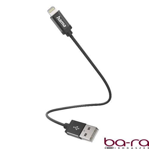 Adatkábel HAMA Lightning 0,2m fekete