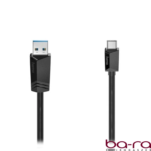 Adatkábel HAMA USB-C/USB-A 1,8m fekete