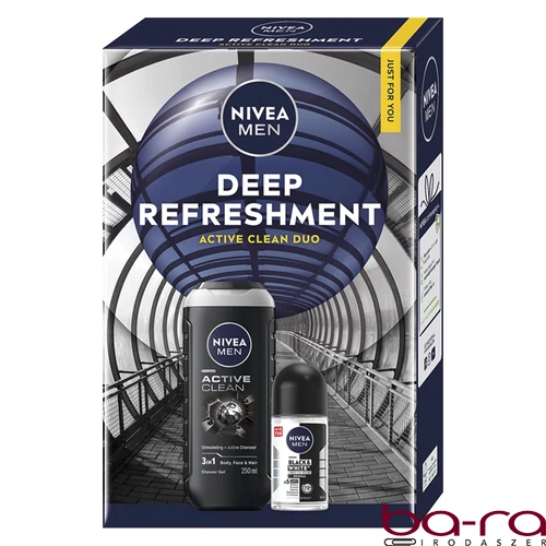 Ajándékcsomag NIVEA Men deep Active clean