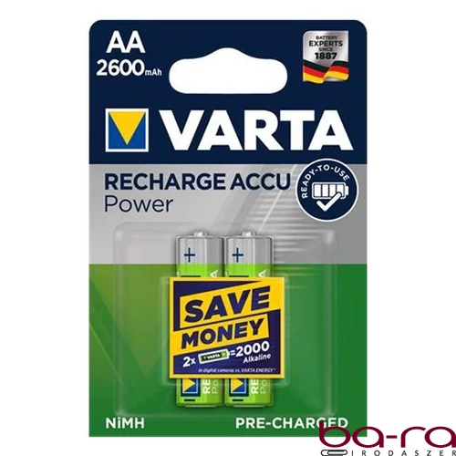 Akkumulátor ceruza VARTA Power AA előtöltött 2x2600mAh