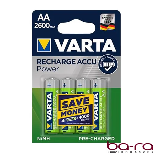 Akkumulátor ceruza VARTA Recharge Accu Power AA 4x2600 mAh