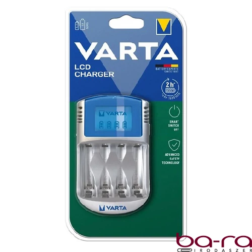 Akkumulátor töltő VARTA LCD-s + 12 V USB