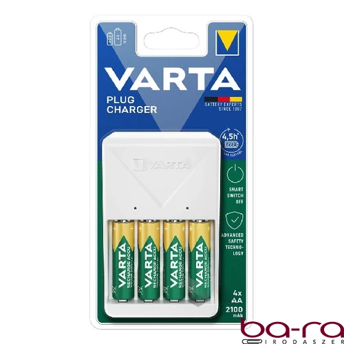 Akkumulátor töltő VARTA Plug + AA 4x2100 mAh