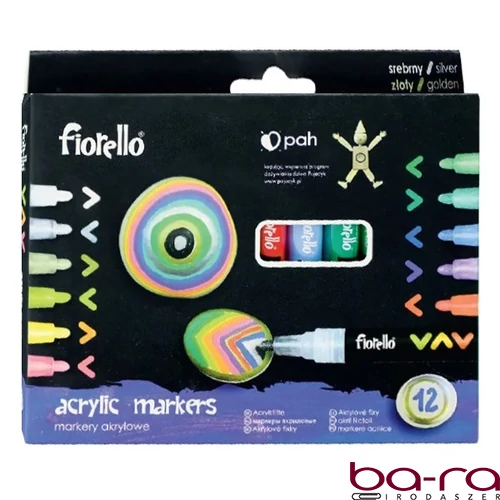Akril marker FIORELLO 2 mm 12 darabos