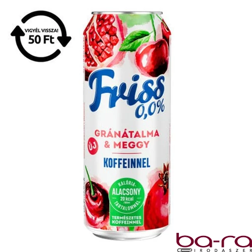 Alkoholmentes sör BORSODI Friss gránátalma-meggy 0,0% 500 ml DRS