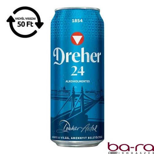 Alkoholmentes sör DREHER 24 0,0% 500 ml DRS