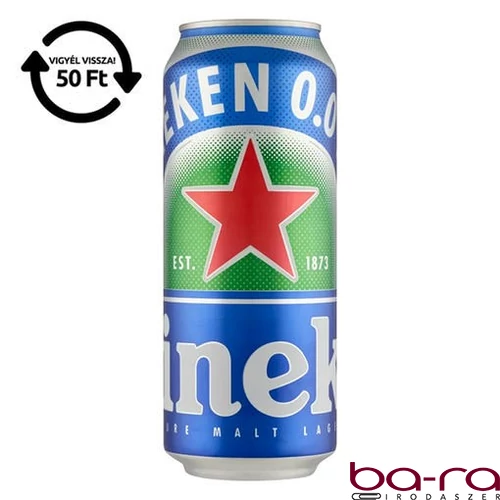 Alkoholmentes sör HEINEKEN 0,0% 500 ml DRS