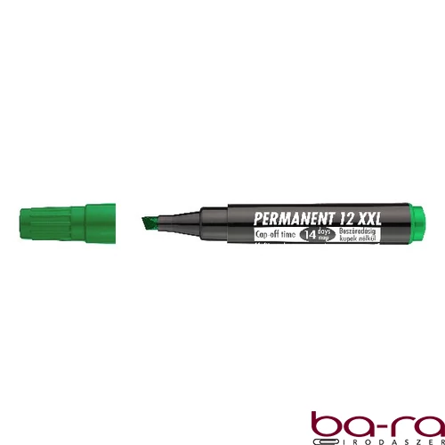 Alkoholos marker ICO Permanent 12 XXL vágott zöld