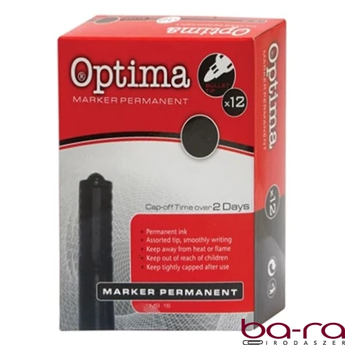 Alkoholos marker OPTIMA kerek fekete