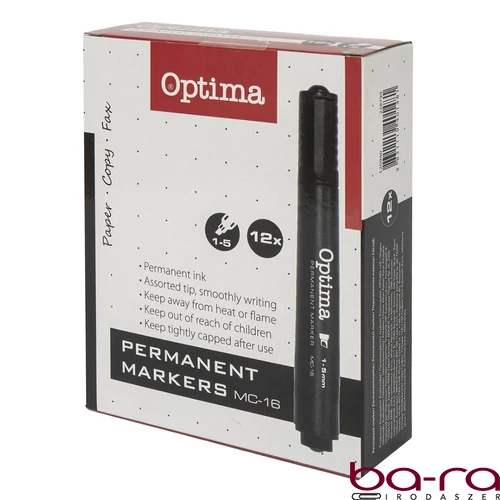 Alkoholos marker OPTIMA vágott fekete