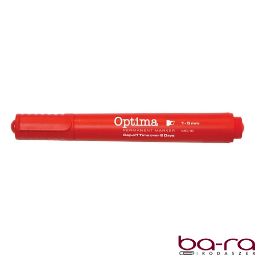 Alkoholos marker OPTIMA vágott piros