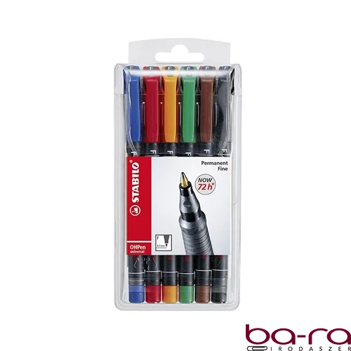 Alkoholos marker STABILO 843 M 6 darabos
