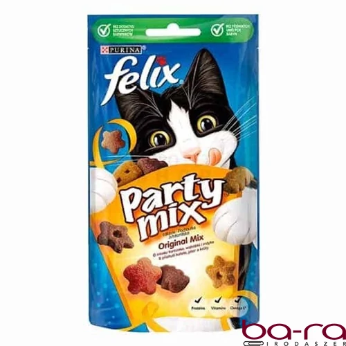 Állateledel jutalomfalat FELIX Party Mix Original Mix macskáknak 60 g