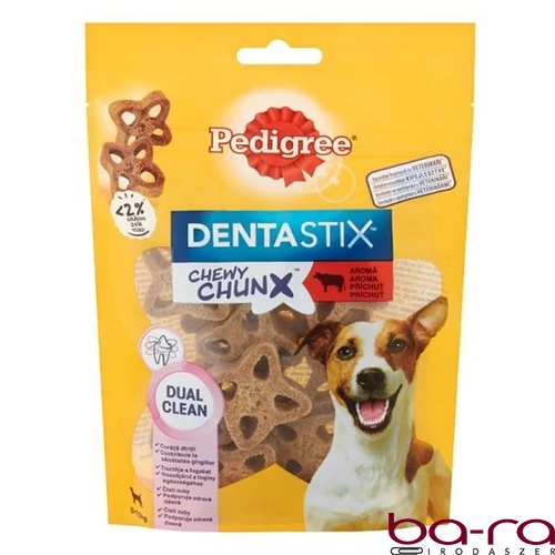 Állateledel jutalomfalat PEDIGREE Denta Stix Chewy Chunx Mini kutyáknak marha 68 g
