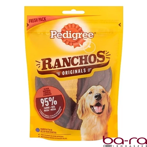 Állateledel jutalomfalat PEDIGREE Ranchos kutyáknak marha 70 g