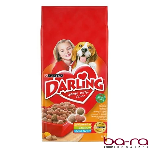 Állateledel száraz DARLING kutyáknak szárnyassal és zöldséggel 15 kg