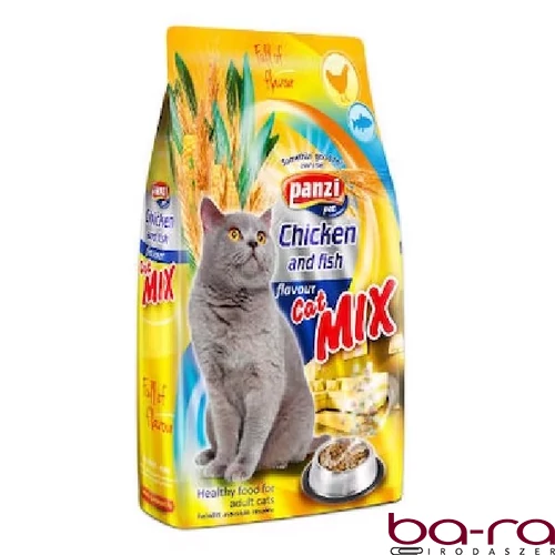 Állateledel száraz PANZI Cat-Mix csirke és hal felnőtt macskáknak 400 g