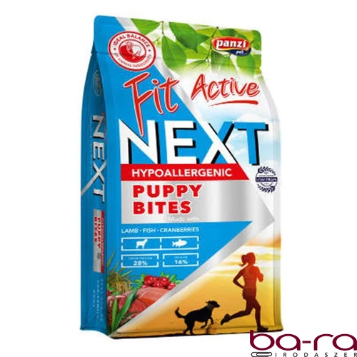 Állateledel száraz PANZI FitActive Next Hypoallergén kölyök kutyáknak hal és bárányhús 3 kg