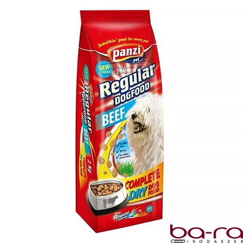 Állateledel száraz PANZI Regular felnőtt kutyáknak marhahússal 2 kg
