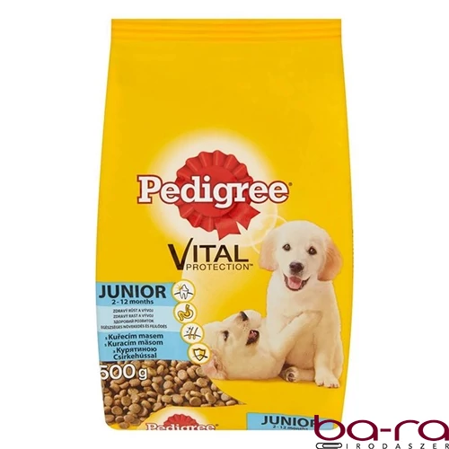 Állateledel száraz PEDIGREE Junior Medium kutyáknak csirke 500 g