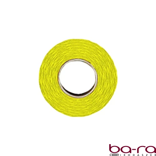 Árazószalag FORTUNA 22x12 mm perforált sárga 10 tekercs/csomag