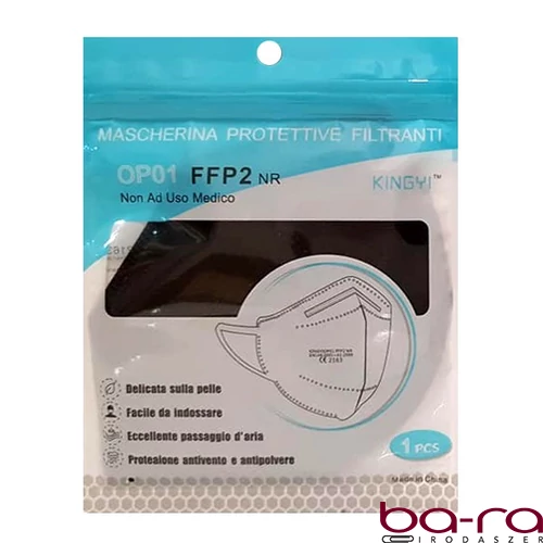 Arcmaszk színes egyszer használatos FFP2/KN95 vegyes felnőtt méret 1 darabos