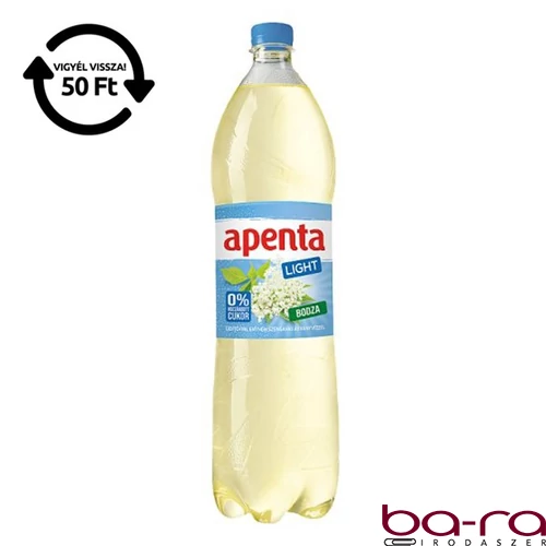 Ásványvíz szénsavas APENTA bodza light 1,5L DRS