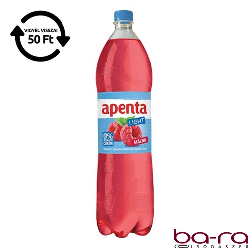Ásványvíz szénsavas APENTA málna light 1,5L DRS
