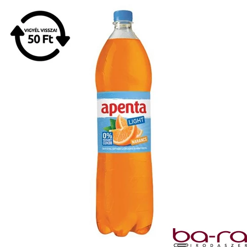 Ásványvíz szénsavas APENTA narancs light 1,5L DRS