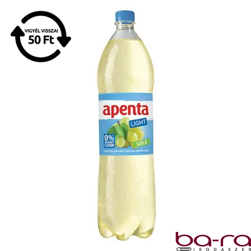 Ásványvíz szénsavas APENTA szőlő light 1,5L DRS