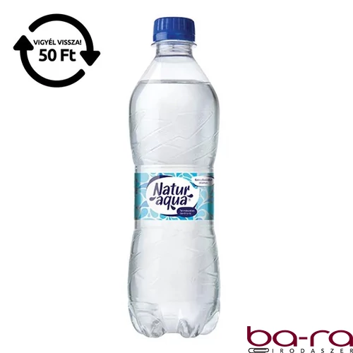 Ásványvíz szénsavas NATURAQUA 0,5L DRS