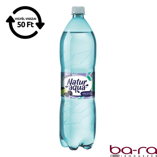 Ásványvíz szénsavas NATURAQUA Emotion Szeder-Lime Zero 1,5 L DRS