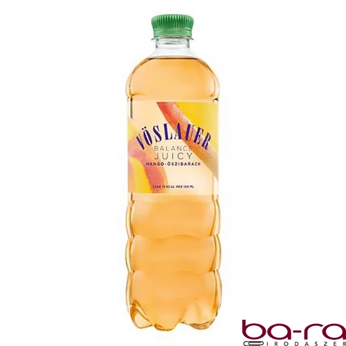 Ásványvíz szénsavas VÖSLAUER Balance Juice mango-őszibarack 0,75L DRS