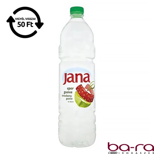 Ásványvíz szénsavmentes JANA eper-guava 1,5L DRS