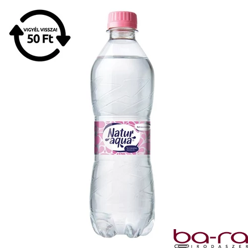 Ásványvíz szénsavmentes NATURAQUA 0,5L DRS